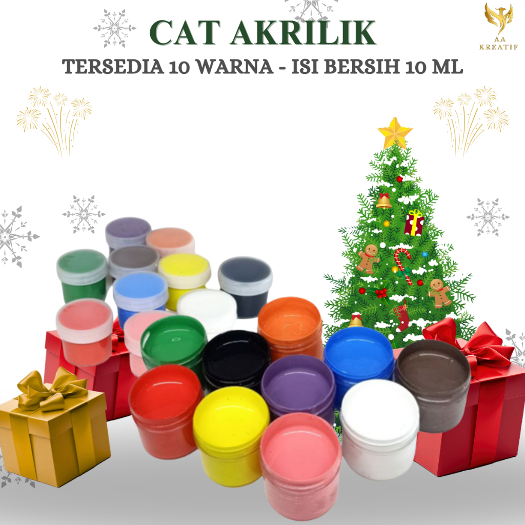 Cat Air Lukis Watercolor Paint Cet Minyak Peralatan Melukis Kuas Kanvas Palet Brush Painting Canvas
