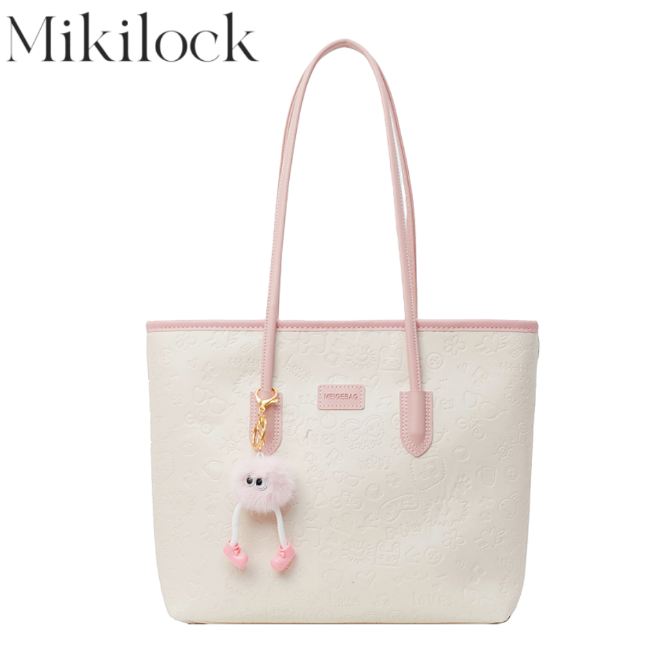 Mikilock Tote Bag Wanita Tas Guru Tote Bag Wanita Besar Tas Remaja Korea Tas Pink Tas Aroana Workbag