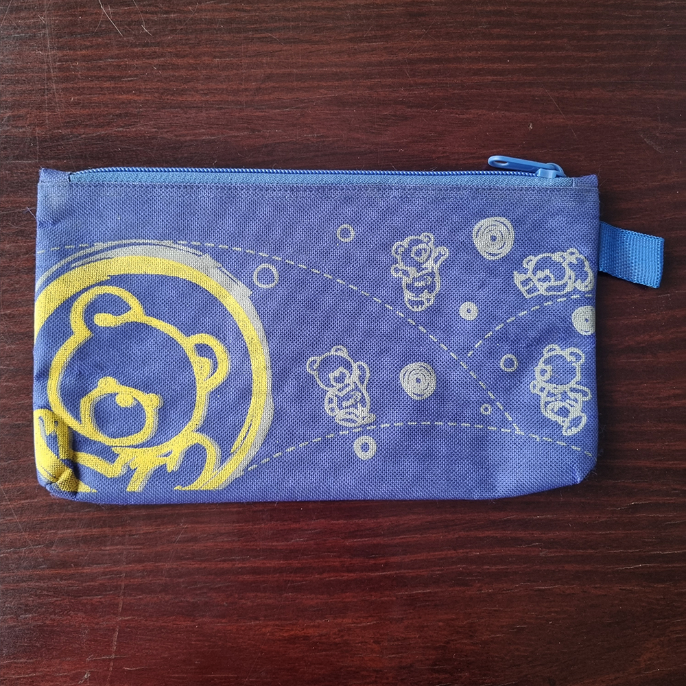 PRELOVED TAS POUCH KELT COCOK UNTUK ALAT TULIS