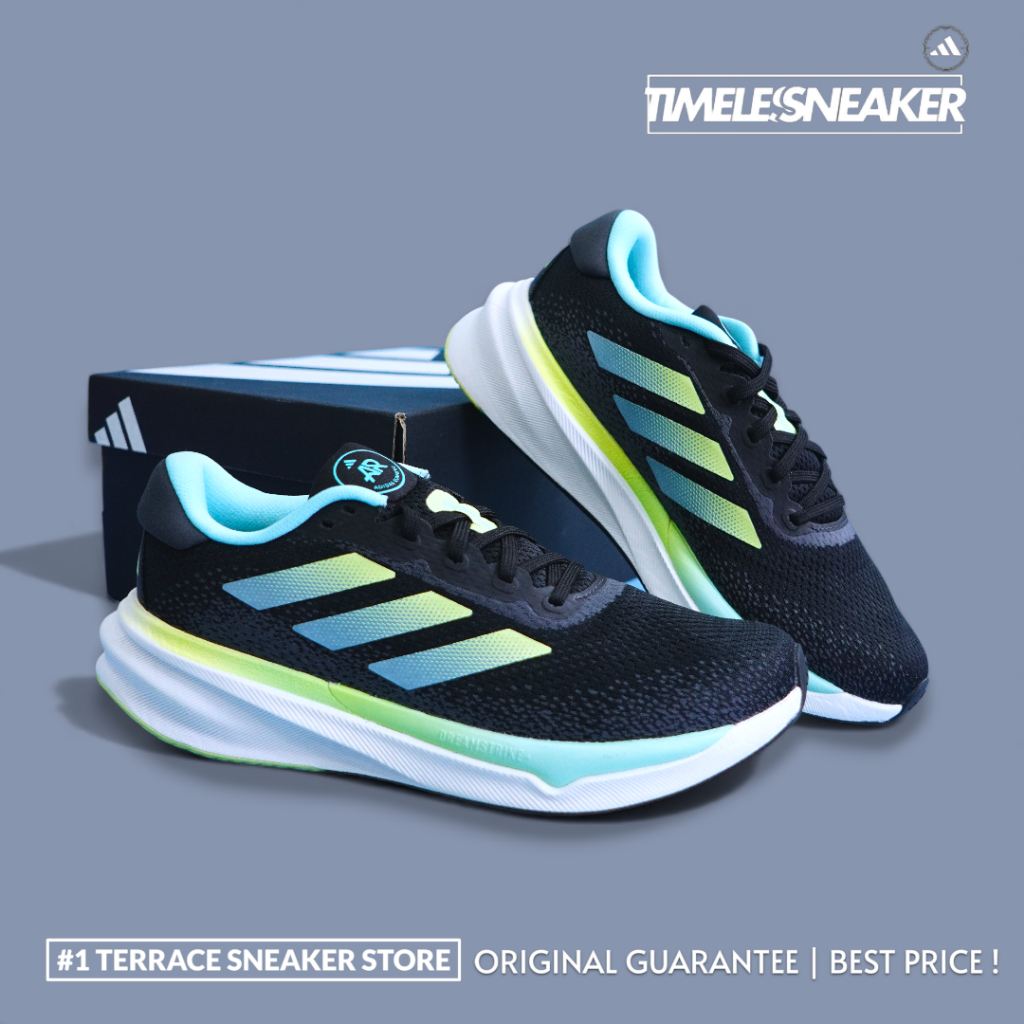 ADIDAS ORIGINAL SUPERNOVA STRIDE  #IH2909 CORE BLACK/PULSE LIME
