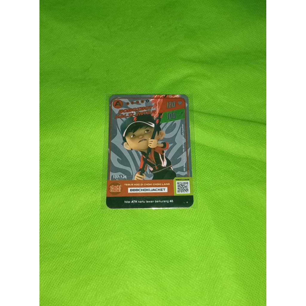 Kartu boboiboy halilintar monsta galaxy card choki choki