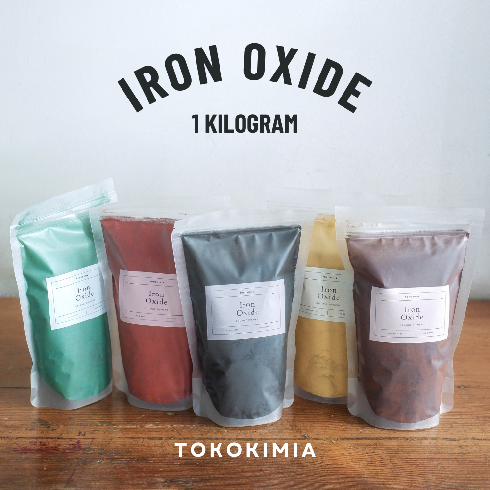 Iron Oxide 1 Kg - Organic Pigment Powder Red Black Brown Green Yellow Blue Orange White  Pewarna Bub