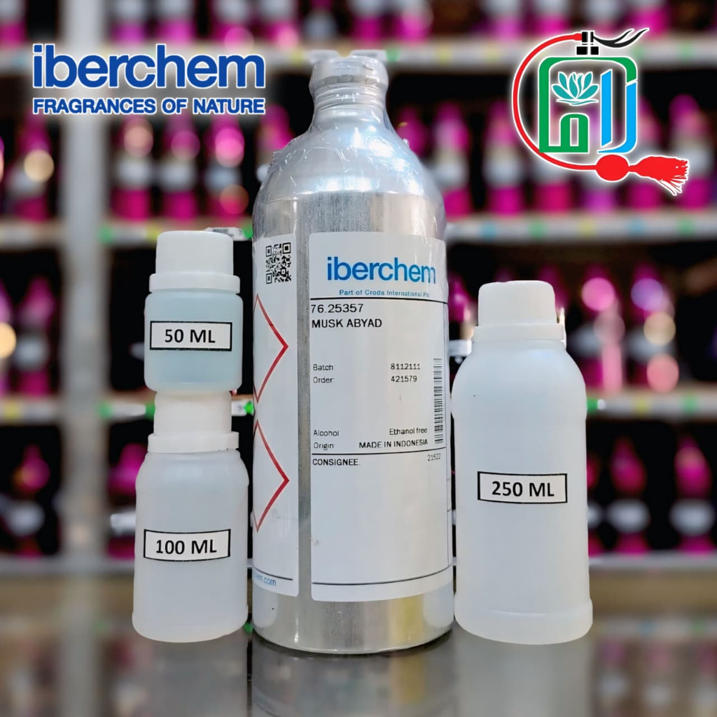 MUSK ABYAD BIANG BIBIT PARFUM MURNI ORIGINAL REPACK 50 100 250 ML NON ALKOHOL IBERCHEM ANA ABYAD