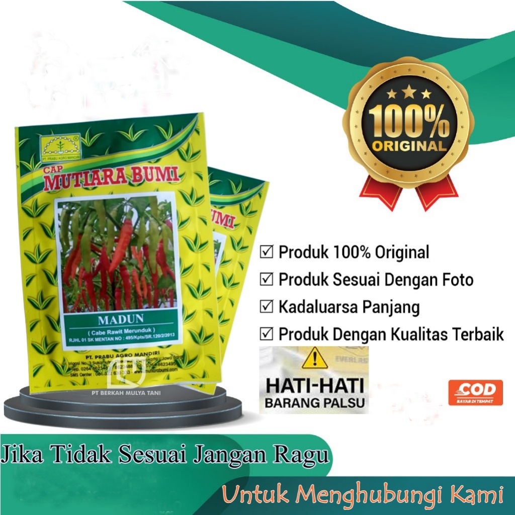 Bibit Benih Cabai Rawit Madun Cap Mutiara Bumi