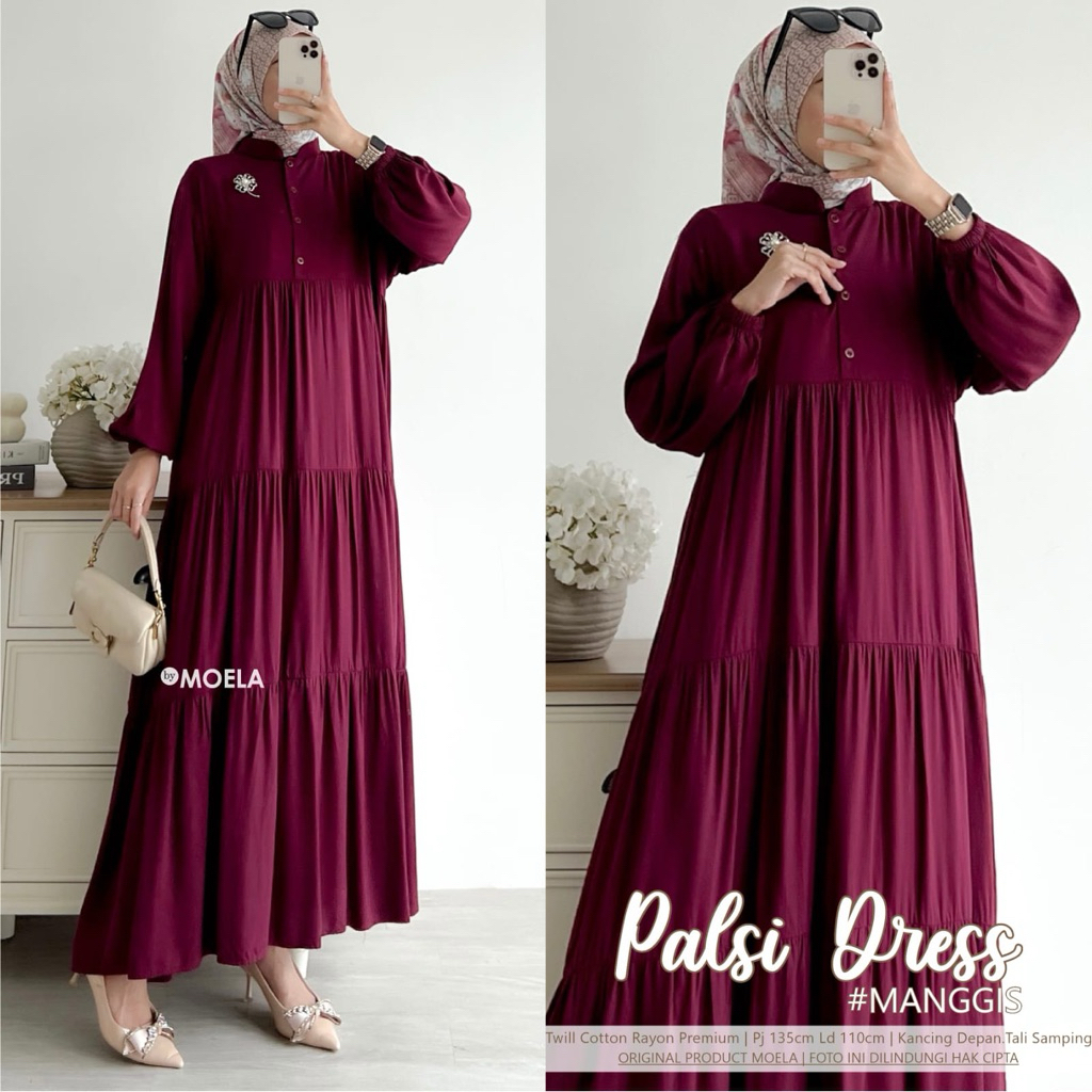 Gamis Dress Busui Polos Original Moela