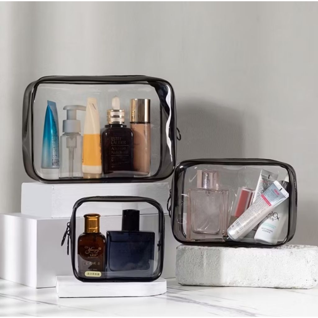 MINISO BALI | Tas Kosmetik Transparan Anti Air Pouch Make Up Tas Make Up Waterproof Pouch Travel