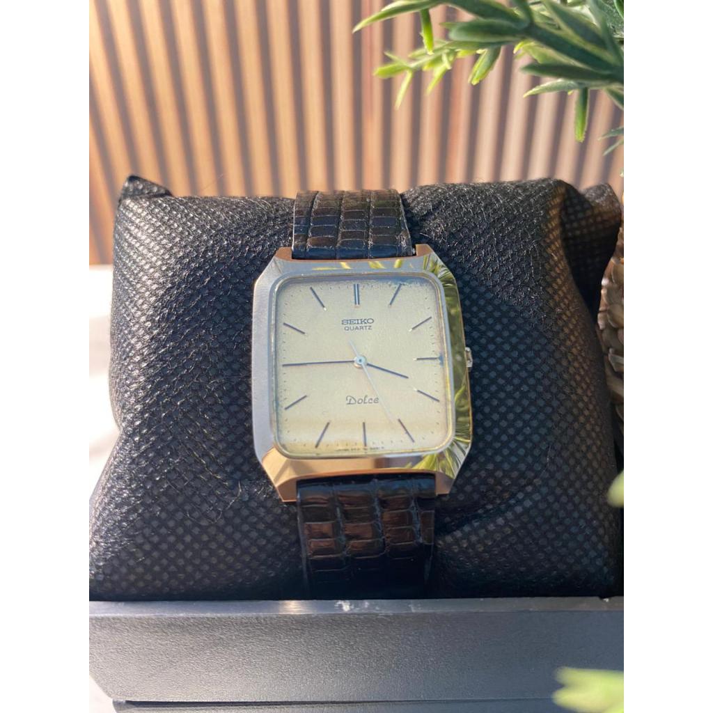 Jam Tangan Seiko Quartz Dolce 5931-5260 Black Strap