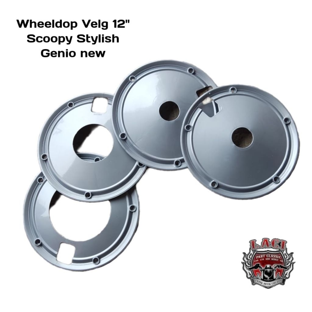 wheeldop whildop tutup velg ring 12 PNP Honda Scoopy stylish genio new warna silver
