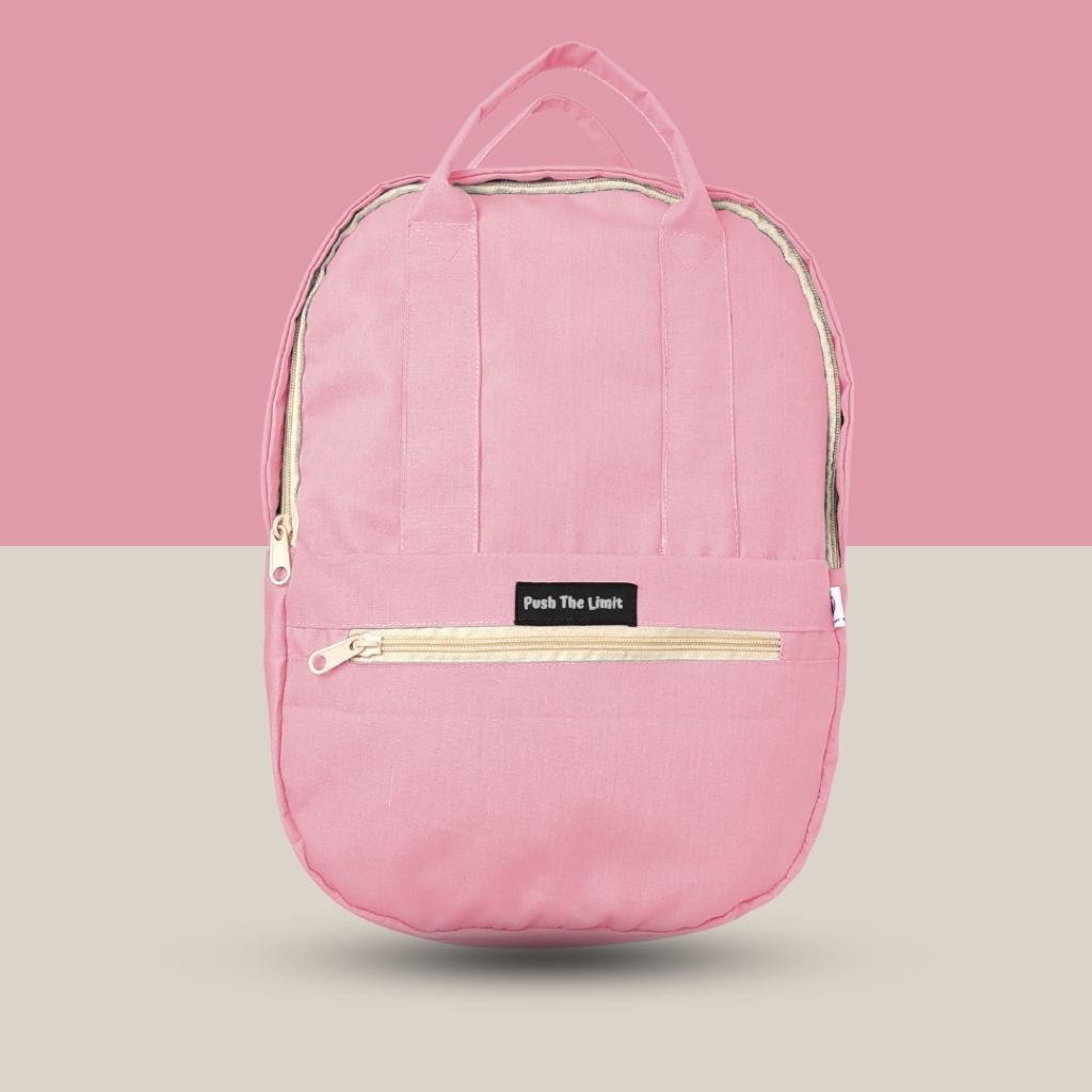 Push The Limit - Tas Ransel Judith Backpack Sekolah & Kuliah Ukuran 14 Liter - Pink