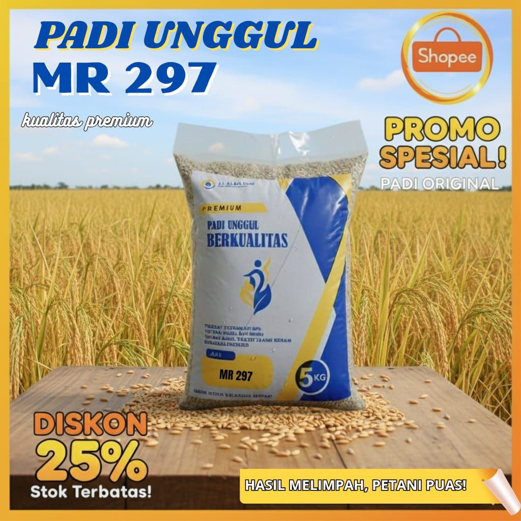 padi mr 297 kemasan 5kg bibit unggulan