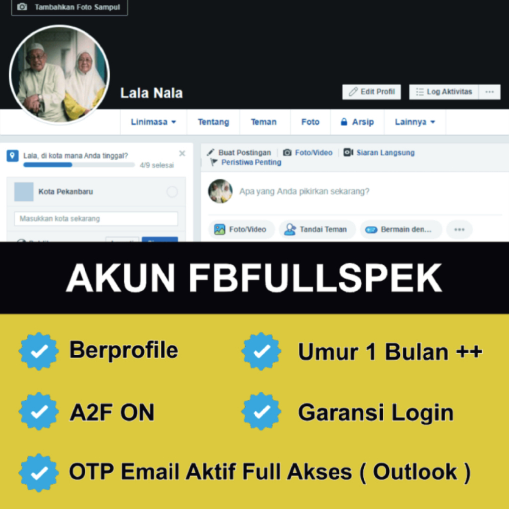 AKUN FBFULLSPEK + A2F ON AKTIF + OTP Email Aktif ( Outlook )