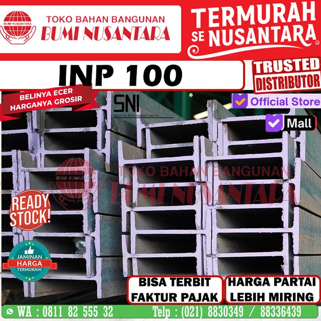 Besi INP 100 x 6 Meter Baja WF Wide Flange Beam RSI GG KS LS