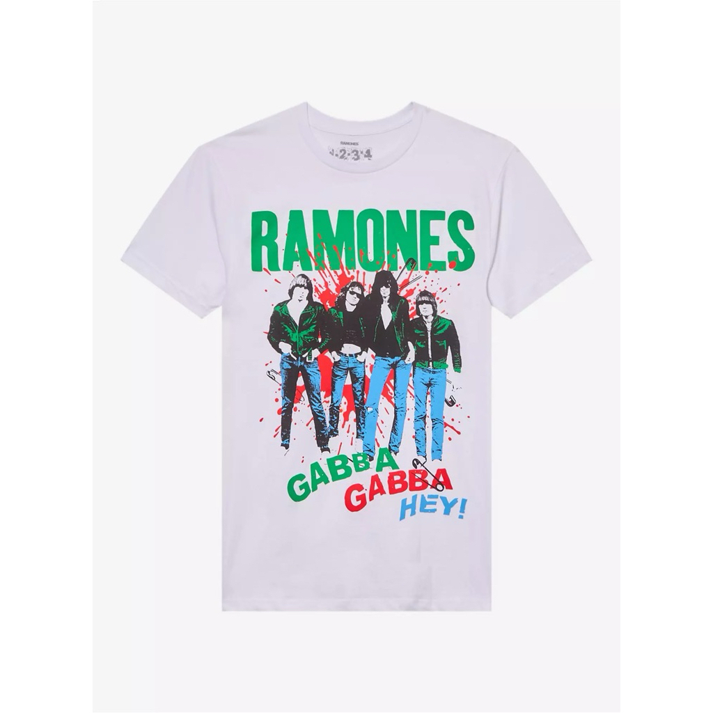 Tshirt Band Pria Ramones - Gabba Gabba Hey Original Official