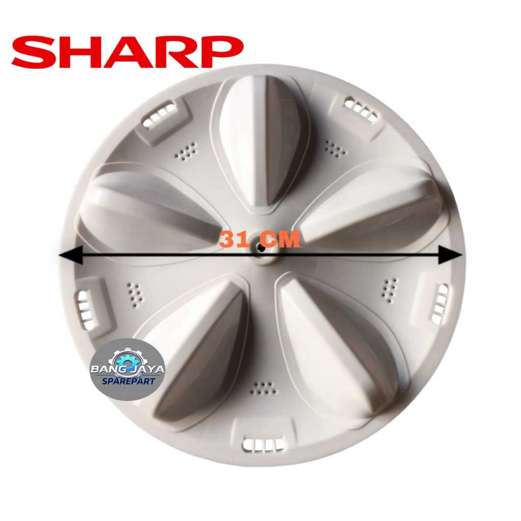 PULSATOR MESIN CUCI SHARP LEBAR 31CM GIGI 11 ORIGINAL ES F856ES F866S ES 866S-B ES-F865S-P