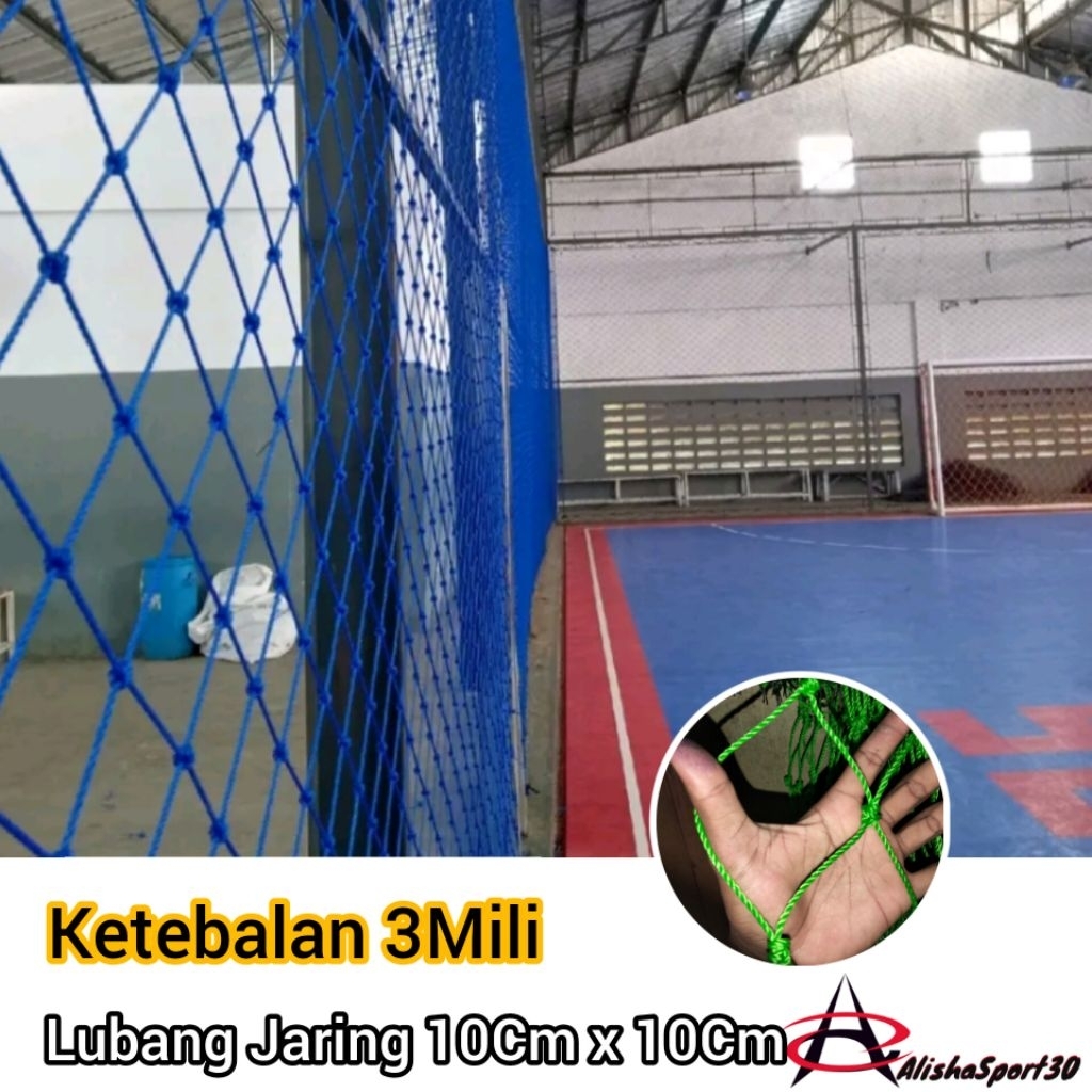 jaring tambang 3mili | lapangan futsal, lapangan mini soccer, lapangan voli, lapangan basket, lapang