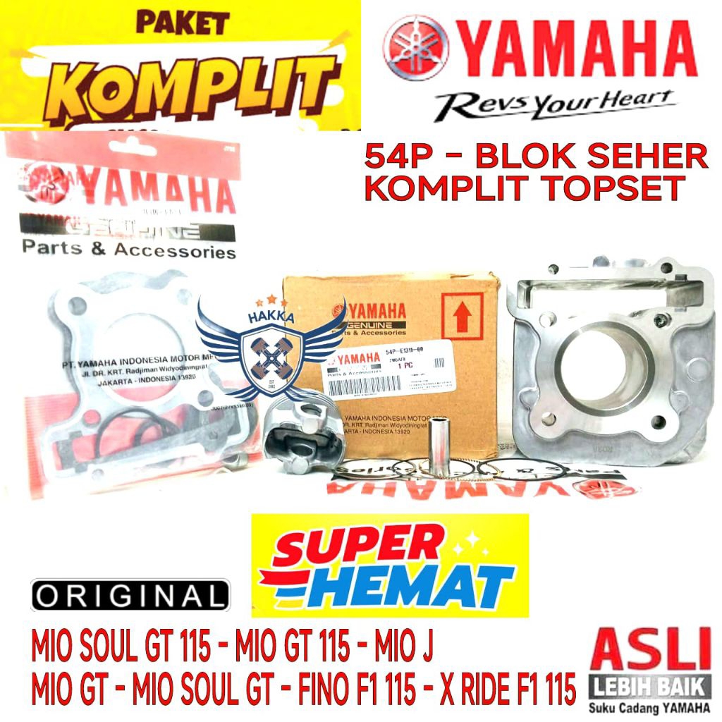 54P BLOK SEHER TOP SET ASLI YAMAHA MIO SOUL GT 115, BLOK SEHER TOPSET ASLI YAMAHA MIO GT 115, BLOK S