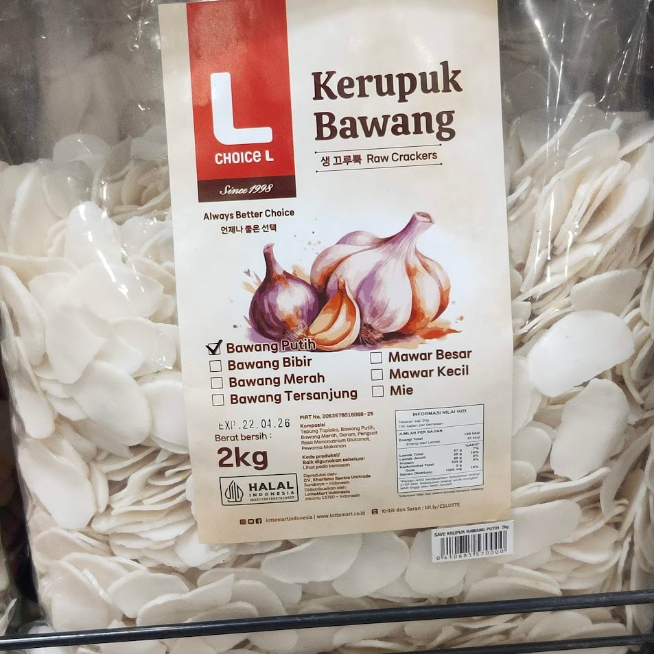 Kerupuk Bawang Putih 2Kg Choice L