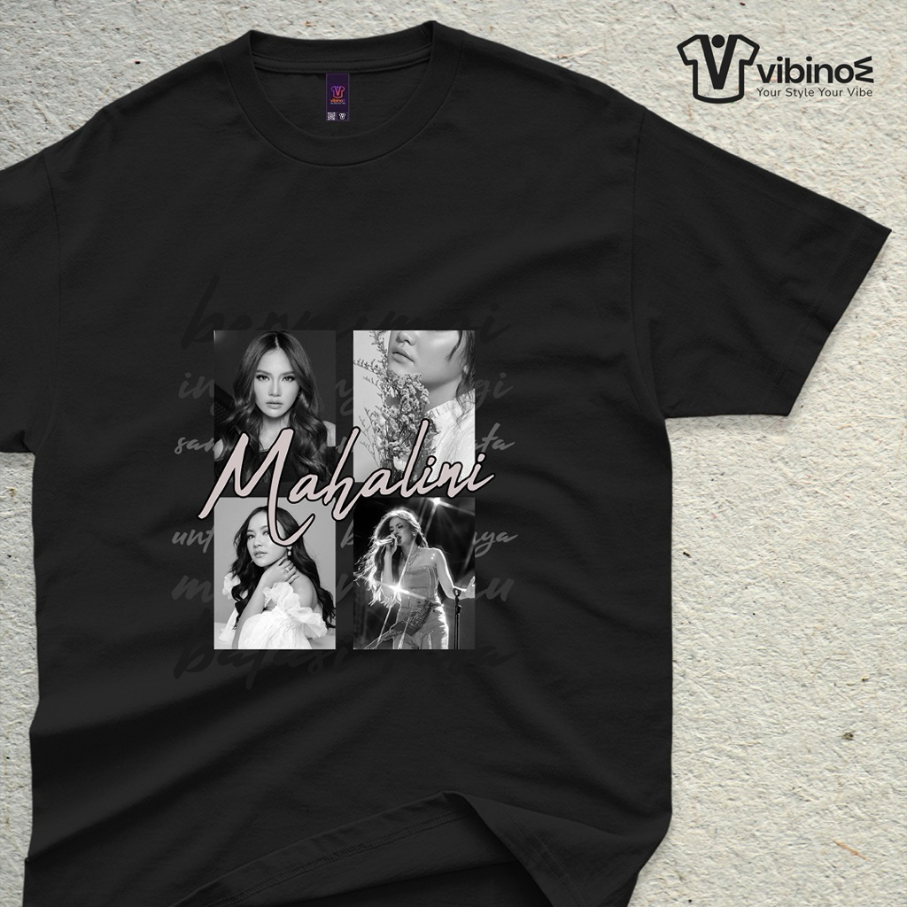 T-Shirt Lengan pendek Tulisan dan Gambar Mahalini | Kaos Unisex | Custom