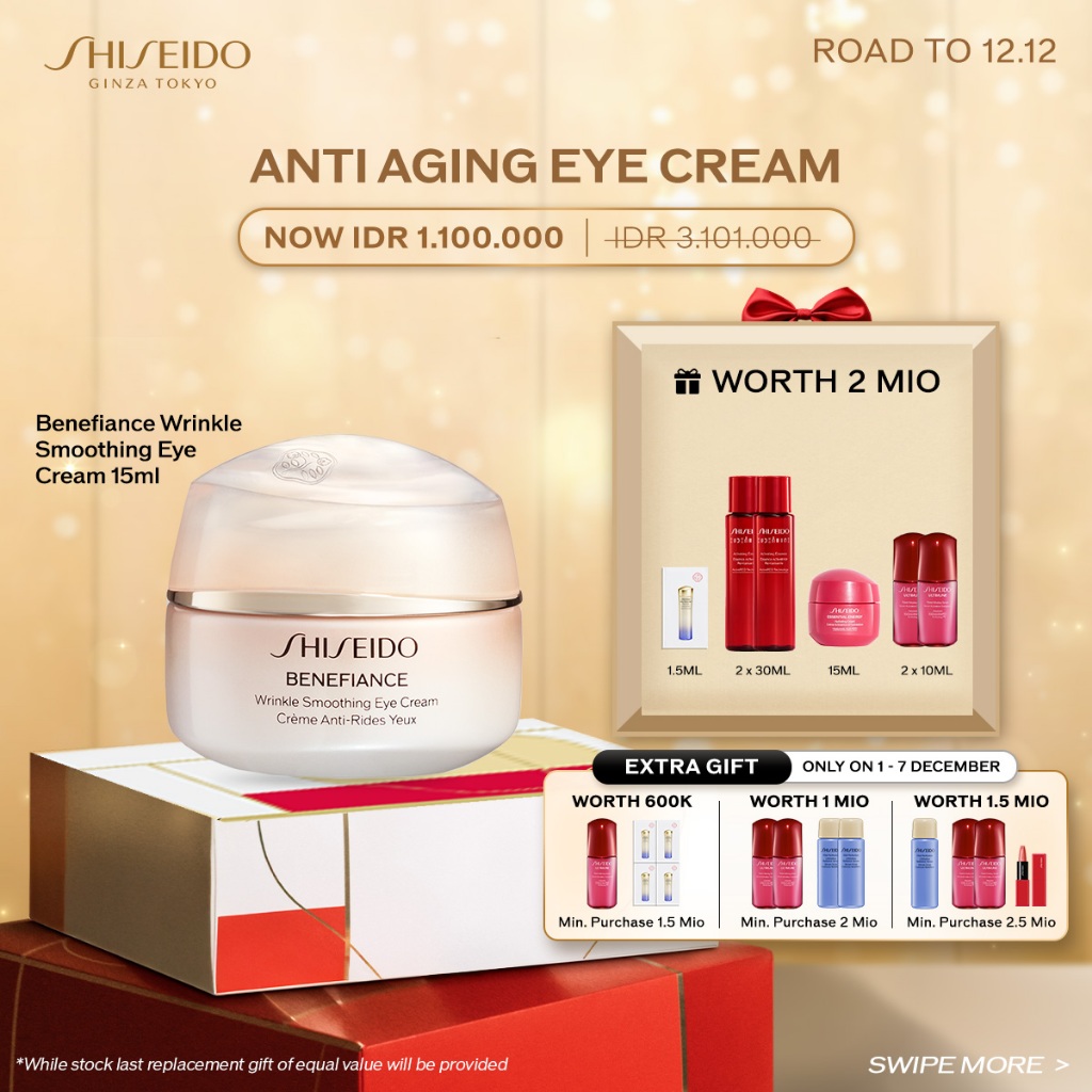 Shiseido New Benefiance Wrinkle Smoothing Eye Cream 15ml