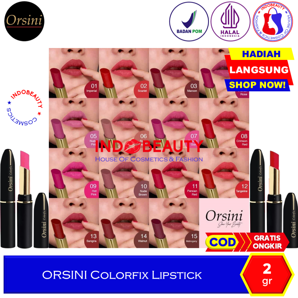 ORSINI Colorfix Lipstick Lipstik Gincu