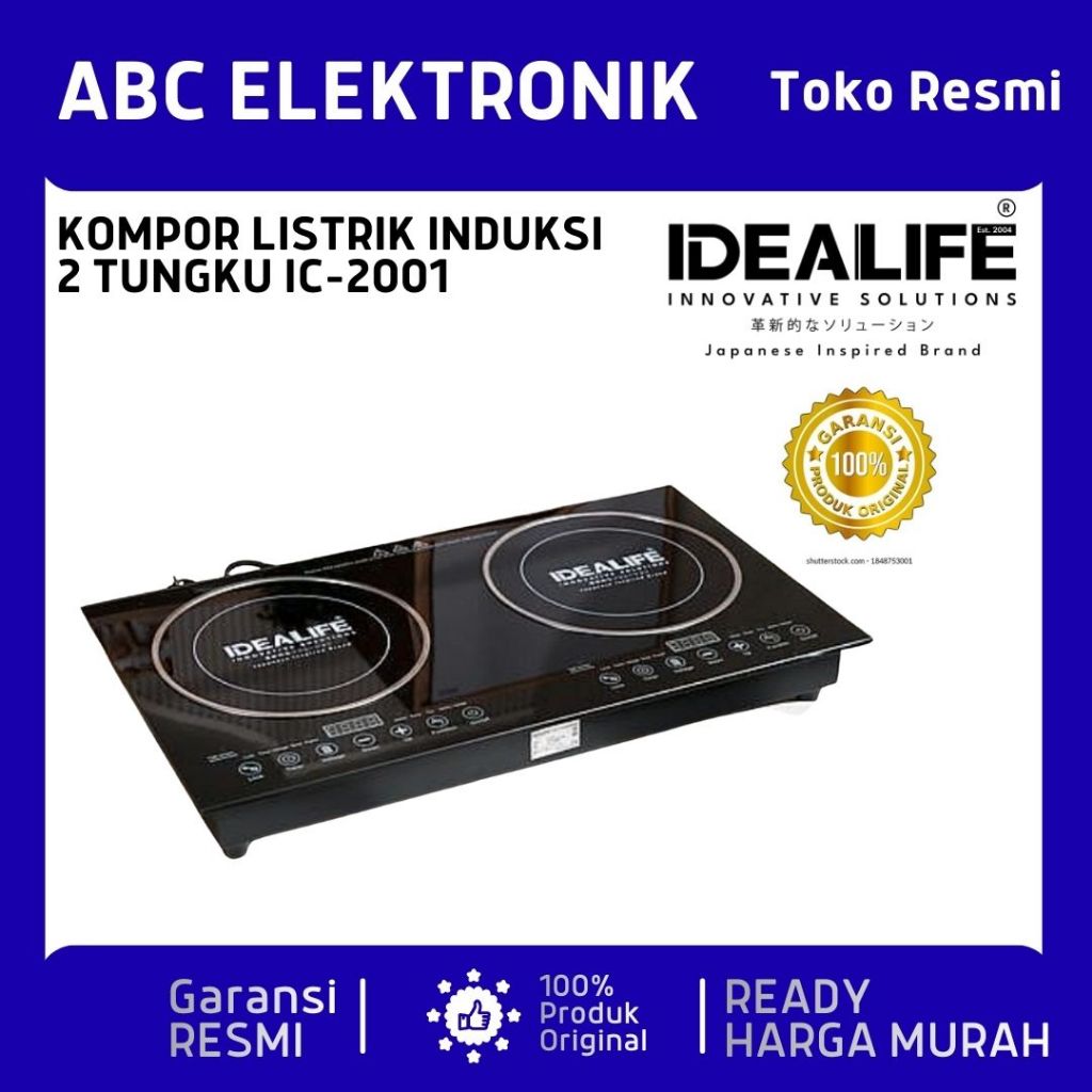 Idealife Kompor Listrik Induksi Idealife IC-2001 Induction Cooker 2 Tungku