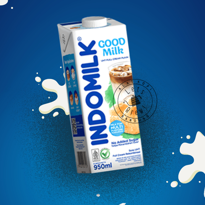 Susu UHT Indomilk Full cream Plain 1000ml