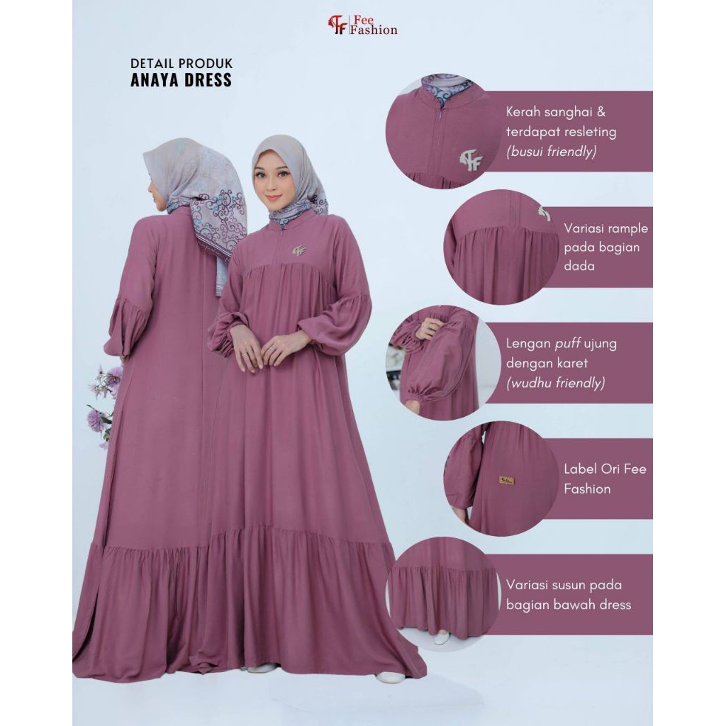 ANAYA DRESS by Fee Fashion [NEW - FEE Dress Catalog] Gamis Fee Fashion