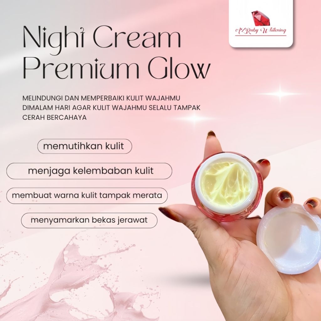 Karisma Beauty Store~Night Cream AzRuby Premium Glow – Cerahkan Kulit Saat Kamu Tidur