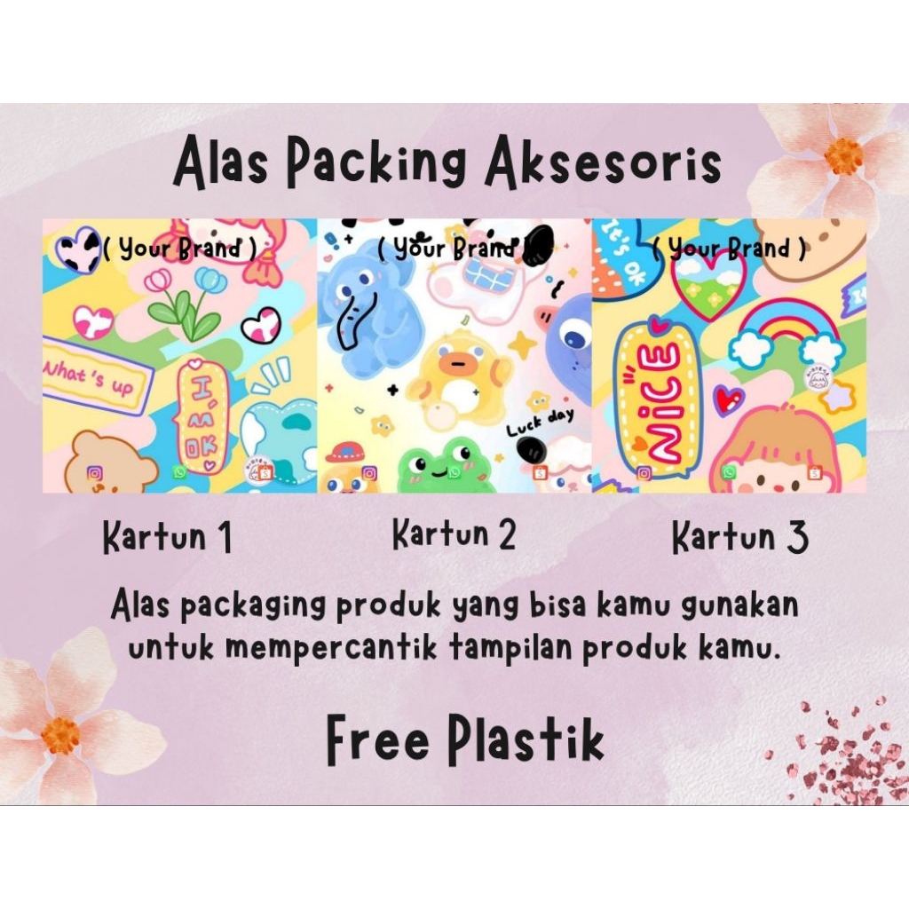 Alas Packing Aksesoris/Alas Packing Gelang/Label Aksesoris Murah/Free Plastik