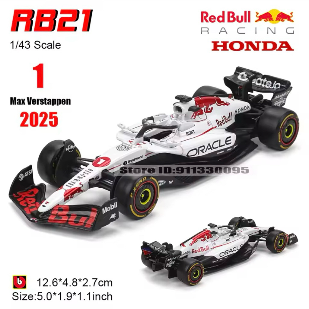Bburago 1: 43 2025 2024 F1 Ferrari Redbull Ferrari Mercedes-benze Alpine McLaren Model Formula One