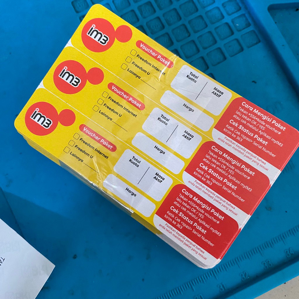 Voucher Kosong Indosat iM3 150pcs / 1 ikat