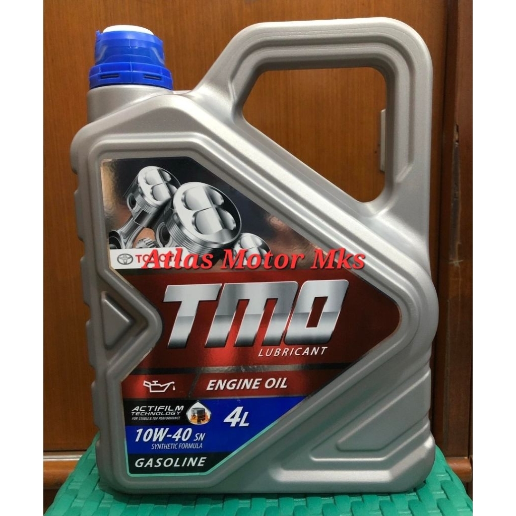 [4LITER] OLI MESIN TOYOTA TMO 10W40 PELUMAS MESIN KENDARAAN BENSIN - 4 LITER