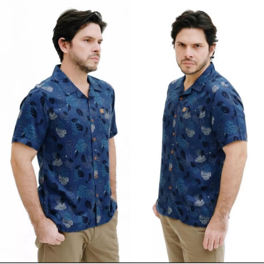 Kemeja EIGER Monstera, Navy, Original, Stok Banyak