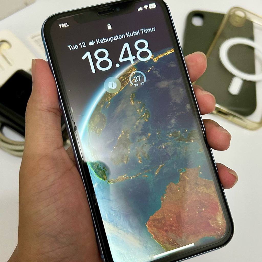 iPhone XR 128GB Biru Second/seken | normal - terawat