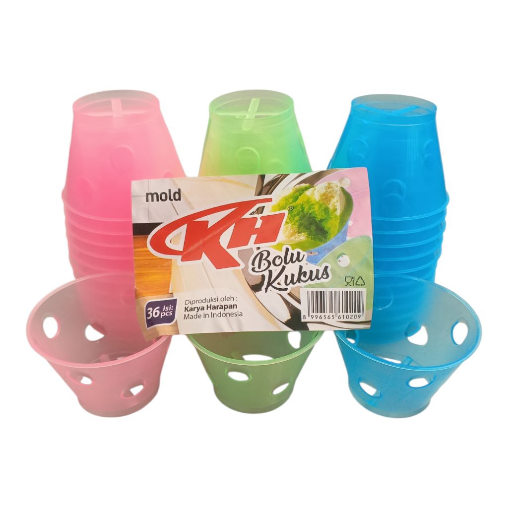 3 Lusin Cetakan Bolu Kukus Plastik Warna KH/Cetakan Kue/Cetakan Bolu Kukus Plastik/Cetakan Kue Bolu 