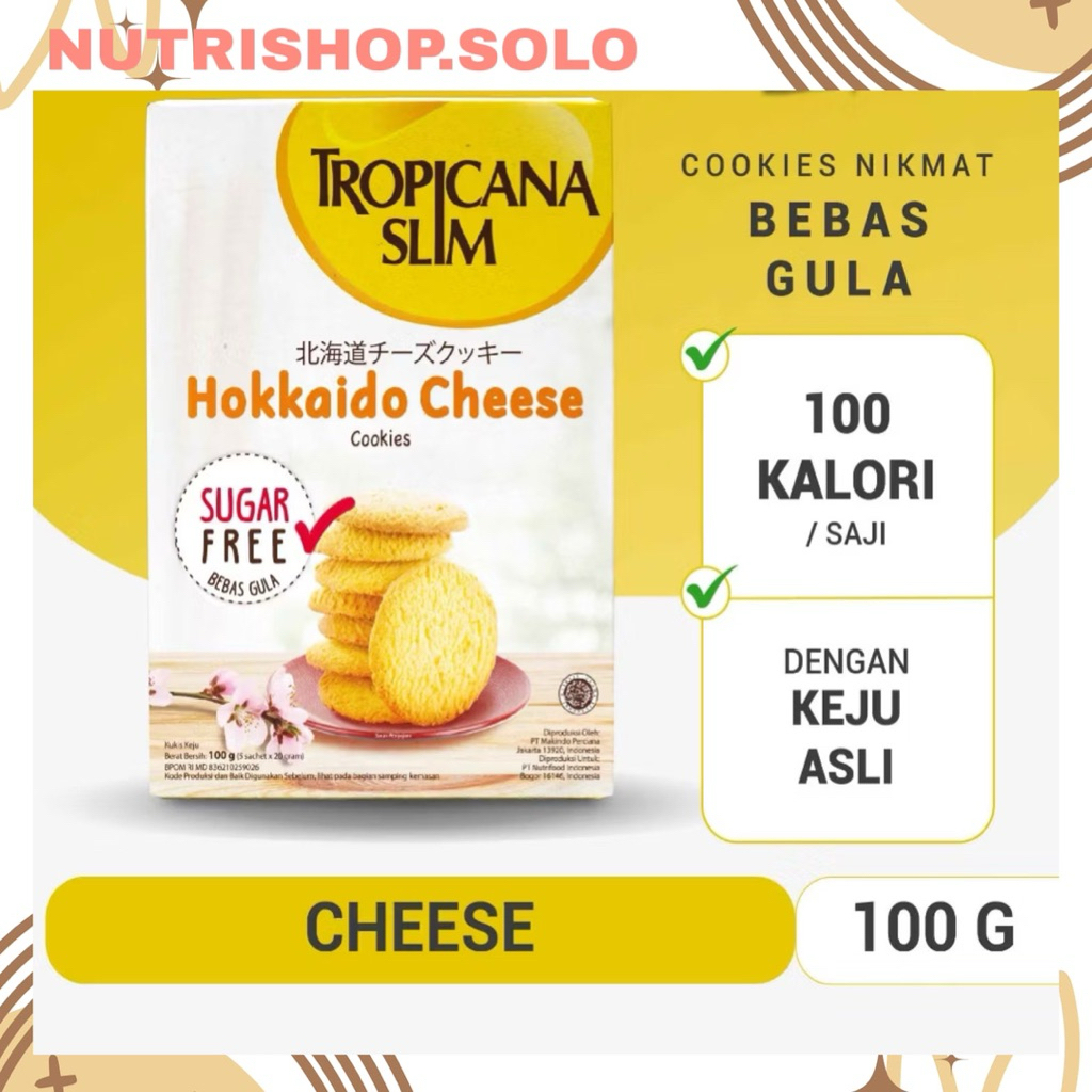 Tropicana slim hokkaido cheese cookies - cookies sehat cocok untuk diet dan diabetes