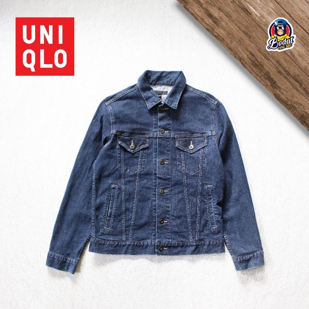Uniqlo 6 Saku Trucker Denim/Jeans Stretch Jacket
