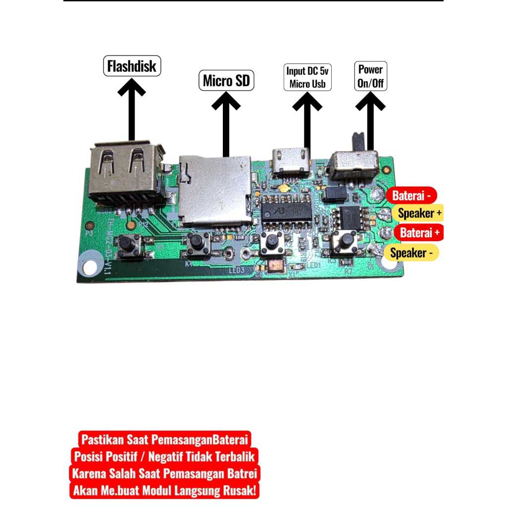 MODULE MODUL MP3 BLUETOOTH BT 3.7V-5V MODUL MUSIK BOX BT COPOTAN RADIO FLASHDISK MEMORY CARD STEREO 