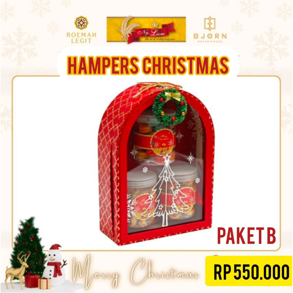 CANA EXCLUSIVE HAMPERS CHRISTMAS PAKET NATAL EKSLUSIF KUE KERING COOKIES PREMIUM BY NY. LIEM ENAK LE