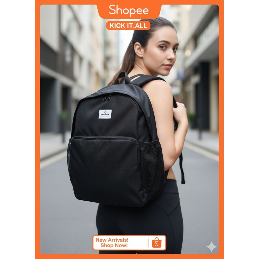 Tas Backpack Airwalk Carma Warna Black