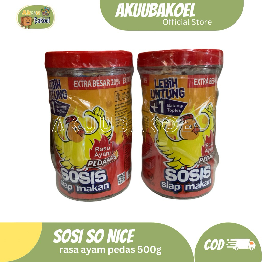 so nice sosis rasa ayam pedas 500gx25pcs -CL01