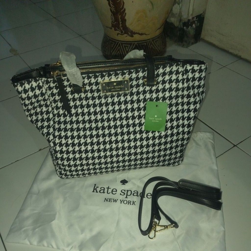 KS Houndstooth Tote bag