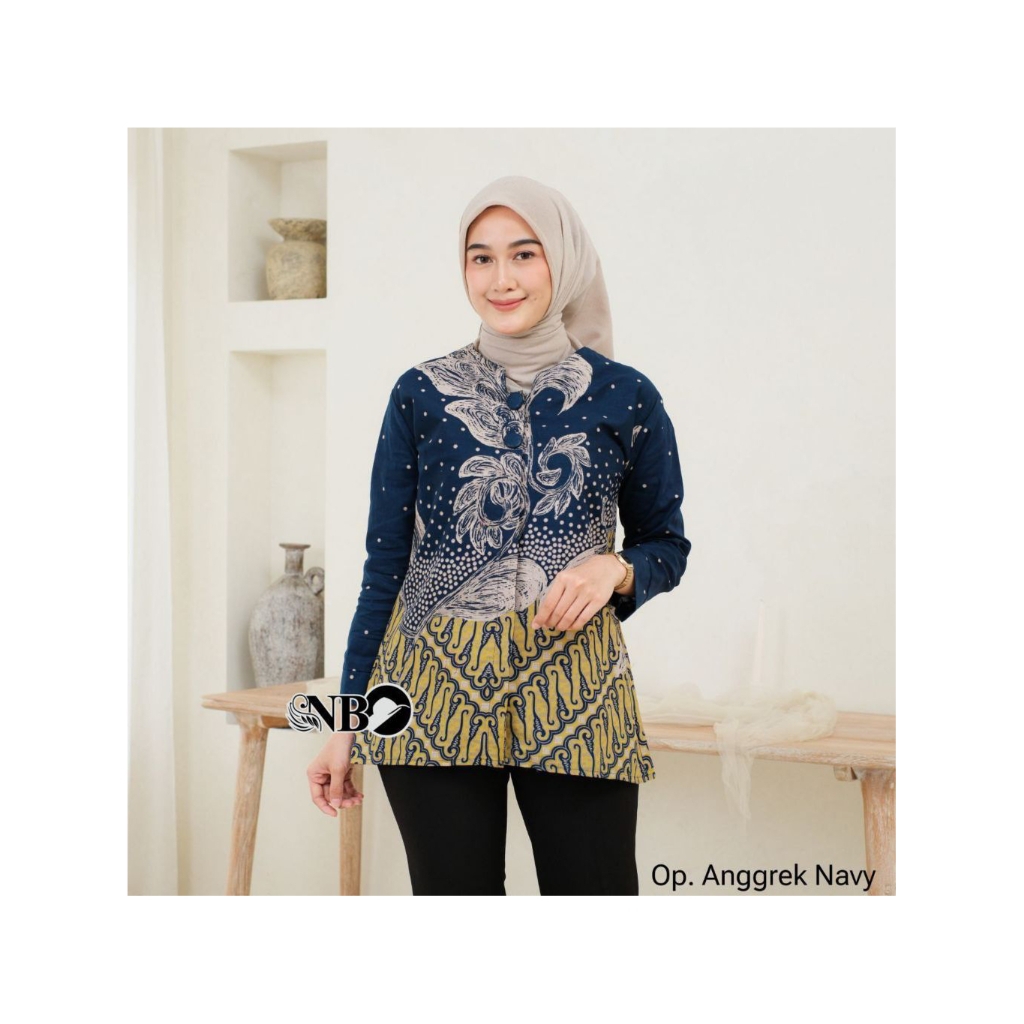 batik blouse wanita lengan panjang