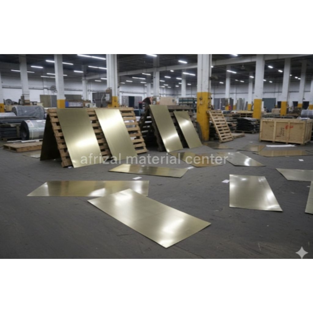 Plat kuningan lembaran tebal 0.3 x 360mm x 1200mm