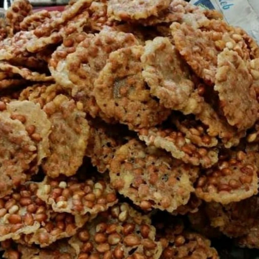PEYEK KACANG TANAH 250 gram GURIH RENYAH,PEYEK BULAT,RAMPEYEK,MAKANAN RINGAN,JAJANAN,SNACK
