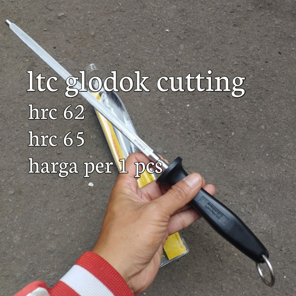 stik asah pisau cap garpu 10 inch  hrc 62/hrc 65/sharpening steel tjap mata germani original
