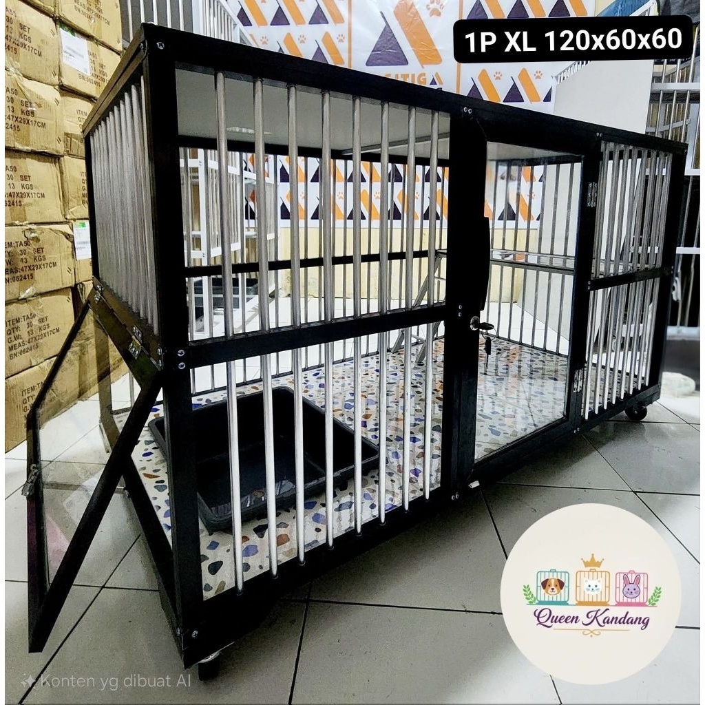 Kandang Kucing Aluminium 1 Pintu XL