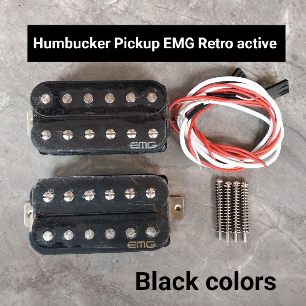 Pickup Humbucker EMG Retro active Black pickup EMG