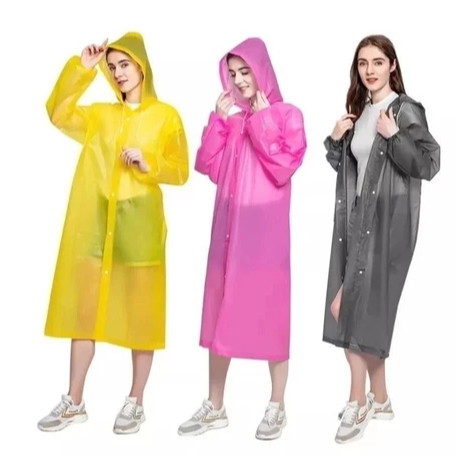 MILLI Jas Hujan EVA Tebal Dewasa Jas Hujan Dewasa Poncho Mantel Hujan Semi Transparan Makassar