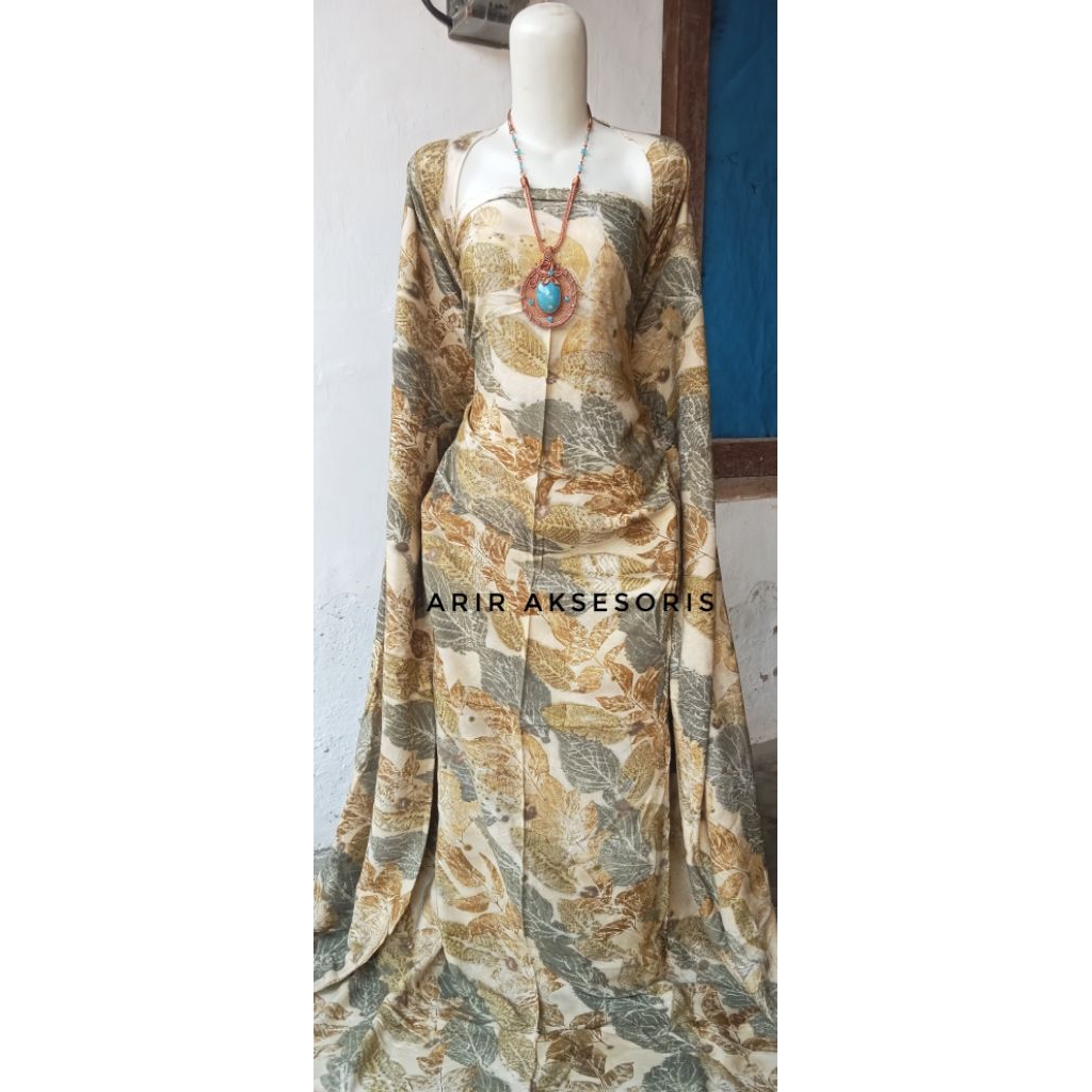 Kain Ecoprint Rayon Twill Terbaru